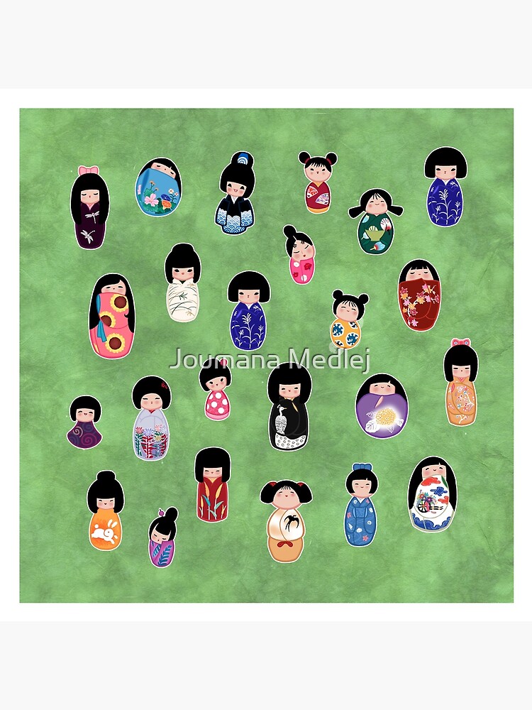 Thumbnail 4 of 4, Pillow, Creative Kokeshi, English version designed and sold by Cedarseed.