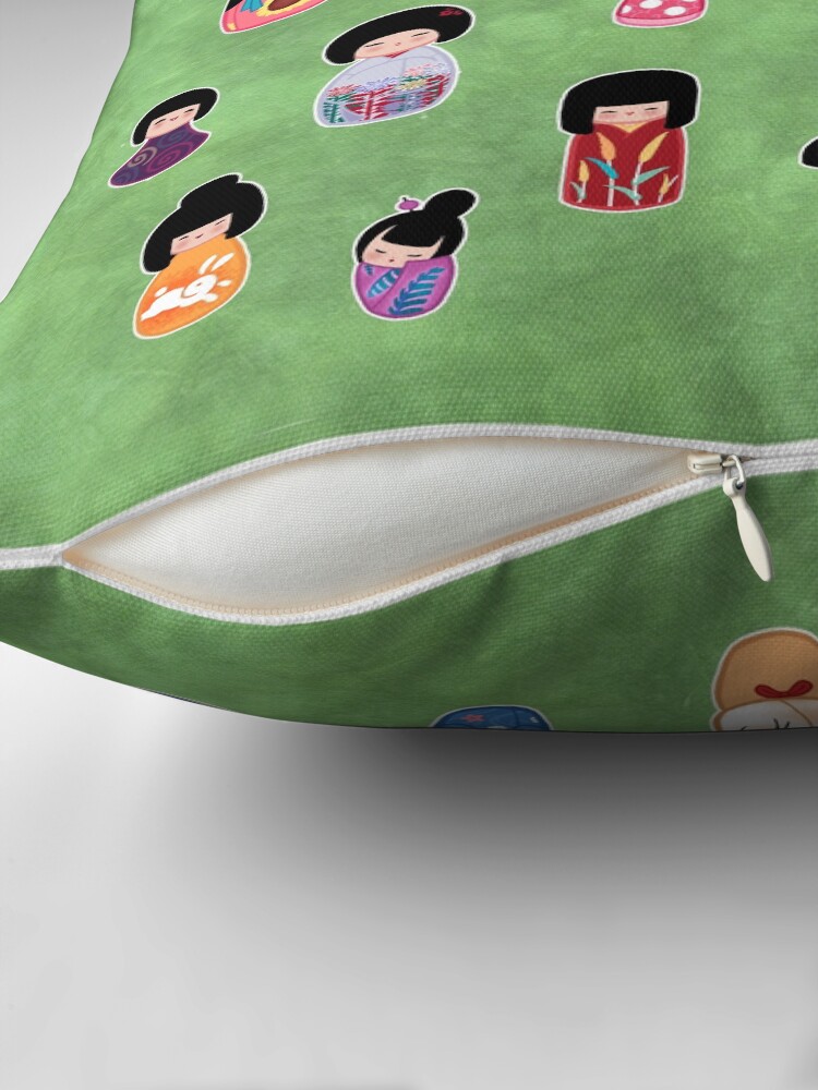 Thumbnail 2 of 4, Pillow, Creative Kokeshi, English version designed and sold by Cedarseed.
