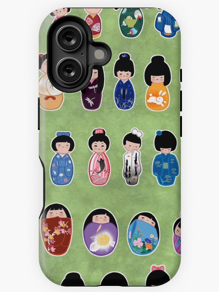 Thumbnail 1 of 4, iPhone Case, Creative Kokeshi, English version designed and sold by Cedarseed.