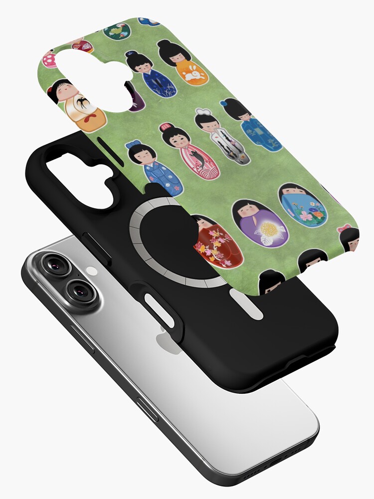Thumbnail 2 of 4, iPhone Case, Creative Kokeshi, English version designed and sold by Cedarseed.