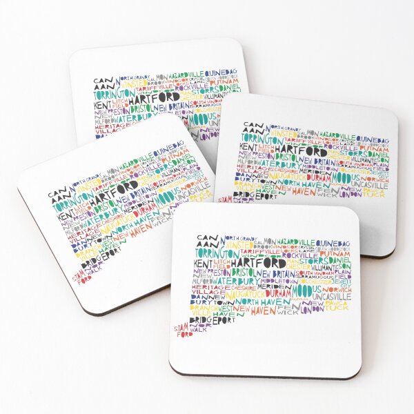 Artikelvorschau, Connecticut bunte Typografie p\ entworfen und verkauft von molly mattin.