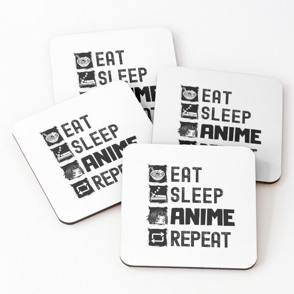 Item preview, Eat Sleep Anime Repeat Funny Quotes Gift For Men Women Anime Lovers designed and sold by JooArtPrints  ★★★★★.