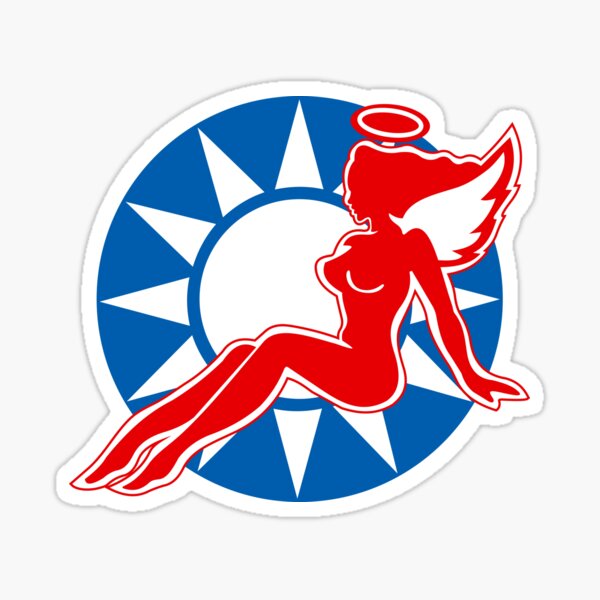 Flying Tigers AVG 3rd Pursuit Squadron - ROC Roundel Angel - Clean Style Sticker
