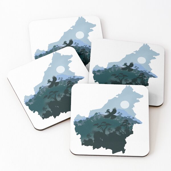 Item preview, Borneo, map and landscape designed and sold by landscapeworlds.