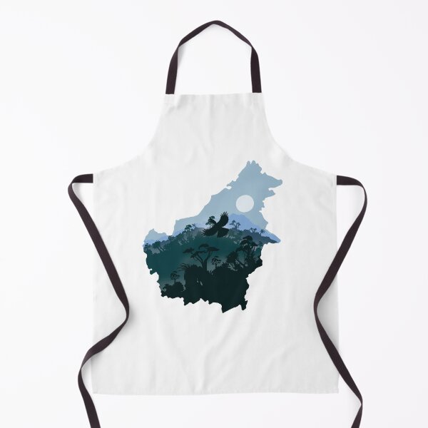 Item preview, Borneo, map and landscape designed and sold by landscapeworlds.