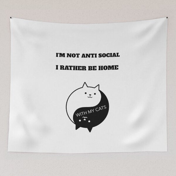 Item preview, Im not anti social I rather be home with my cats designed and sold by avit1.