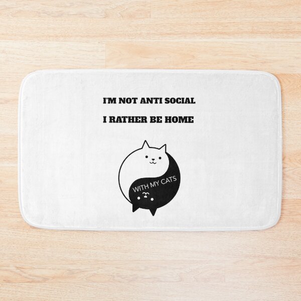 Item preview, Im not anti social I rather be home with my cats designed and sold by avit1.