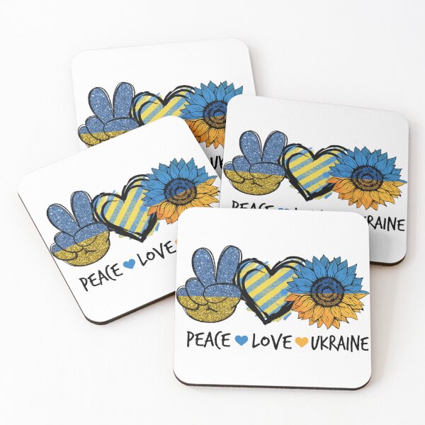 Item preview, Ukraine~Peace Love Ukraine (Sunflowers) designed and sold by FairydustGifts.
