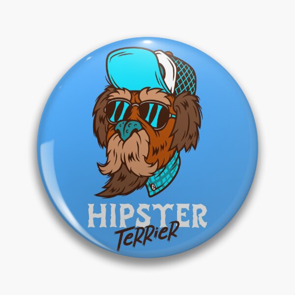 Item preview, Hipster terrier fun dog  designed and sold by sreckov-desig.