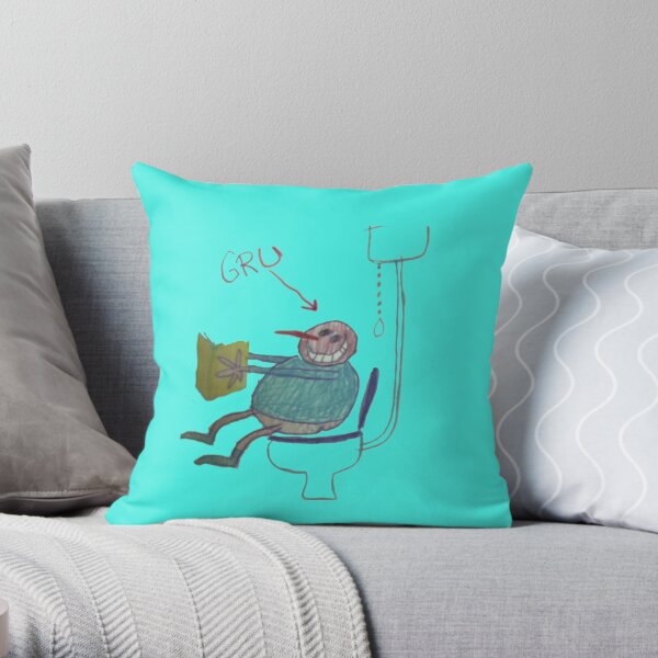 Gru Meme Face Throw Pillow Couch pillows Plaid sofa