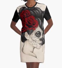 Dia de los Muertos Graphic T-Shirt Dress