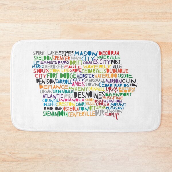 Item preview, Iowa colorful typograph art designed and sold by molly mattin.
