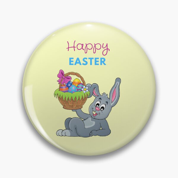 Item preview, Easter egg basket Happy Bunny Happy Easter designed and sold by Hasthiart.