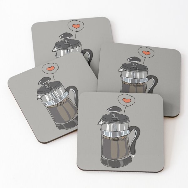 Item preview, French Press coffee with a love sign designed and sold by redzwanbidin.