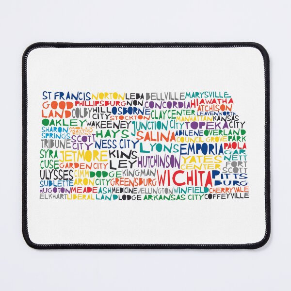 Item preview, Kansas colorful typography art designed and sold by molly mattin.