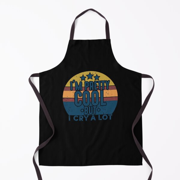 Item preview, I'm Pretty Cool But I Cry A Lot Retro Vintage Funny saying Pullover Hoodie designed and sold by gilbarcost.