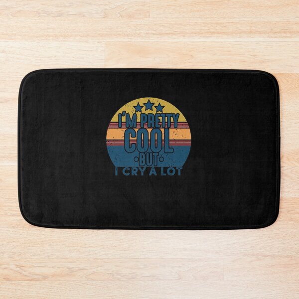 Item preview, I'm Pretty Cool But I Cry A Lot Retro Vintage Funny saying Pullover Hoodie designed and sold by gilbarcost.