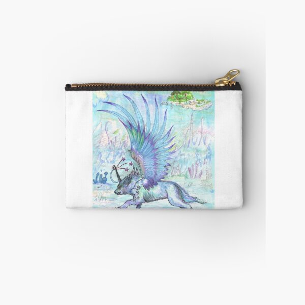 Item preview, White unicorn wolf winged and wonderous designed and sold by Stephanie Small.