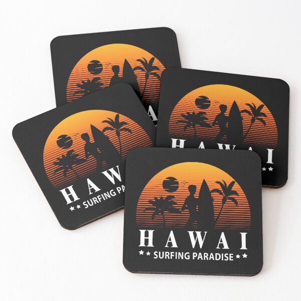 Item preview, Paraíso de surf hawaiano Pegatina designed and sold by batesyadi3.
