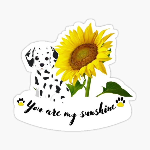 "You are my sunshine dog sunflower " Sticker by Graphicme1 Redbubble