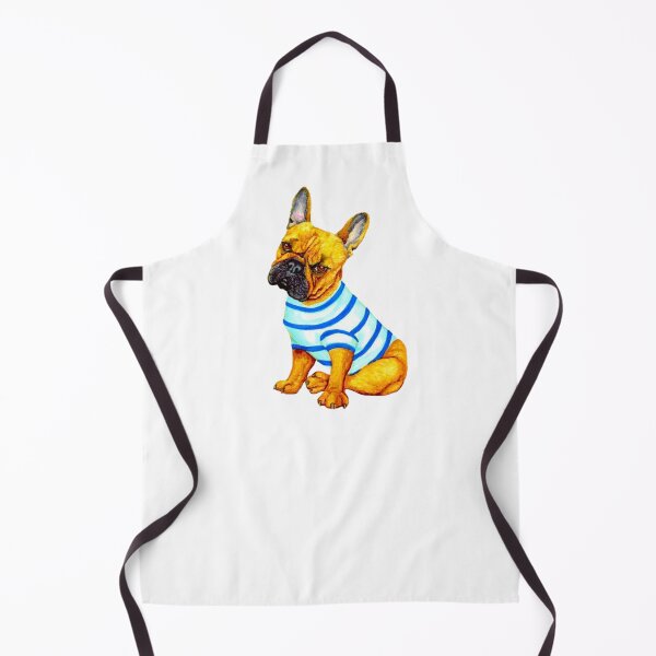 Aperçu de l'œuvre Bouledogue français en chemise rayée créée et vendue par Allison Tarell.