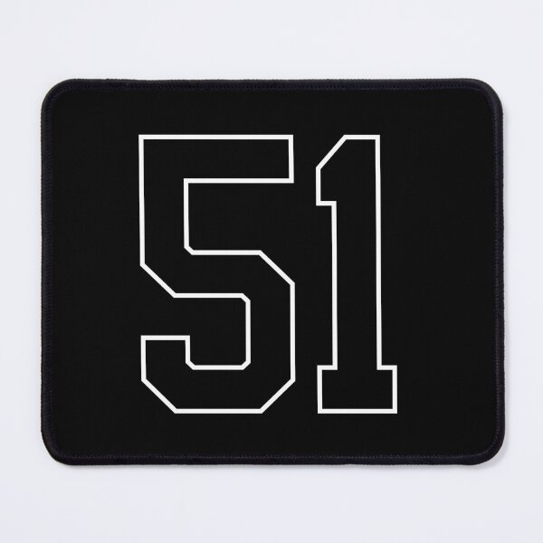 Item preview, Black Number 51 lucky sports jersey fifty one designed and sold by HeavyStyle.