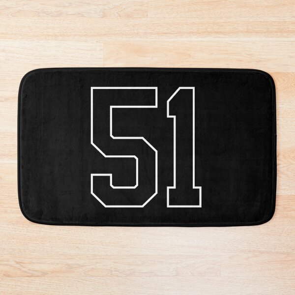 Item preview, Black Number 51 lucky sports jersey fifty one designed and sold by HeavyStyle.