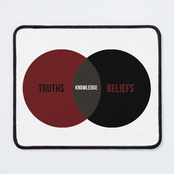 Item preview, Epistemology Venn Diagram - Truths, Beliefs and Knowledge designed and sold by PhilosophyWear.