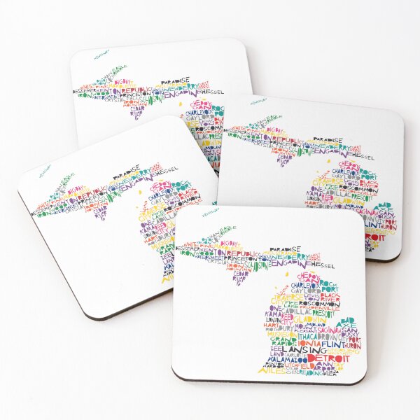 Item preview, Michigan colorful typography designed and sold by molly mattin.