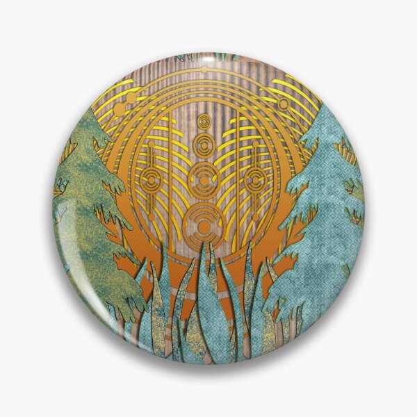 Item preview, Mysterious Forest Rising Sun Sunset Sacred Geometry Enchanted Psychedelic Festival designed and sold by Shayna Westfall.