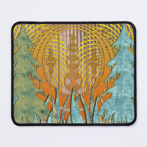 Item preview, Mysterious Forest Rising Sun Sunset Sacred Geometry Enchanted Psychedelic Festival designed and sold by Shayna Westfall.