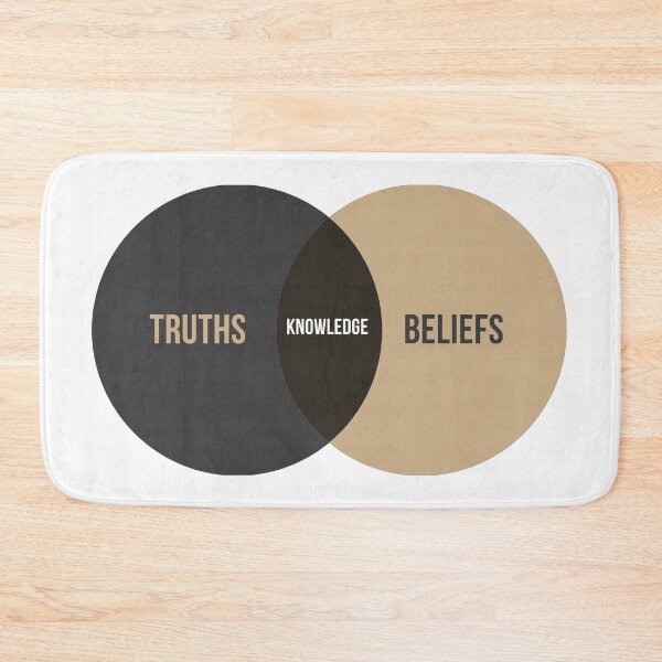 Item preview, Epistemology Venn Diagram Sticker Light designed and sold by PhilosophyWear.