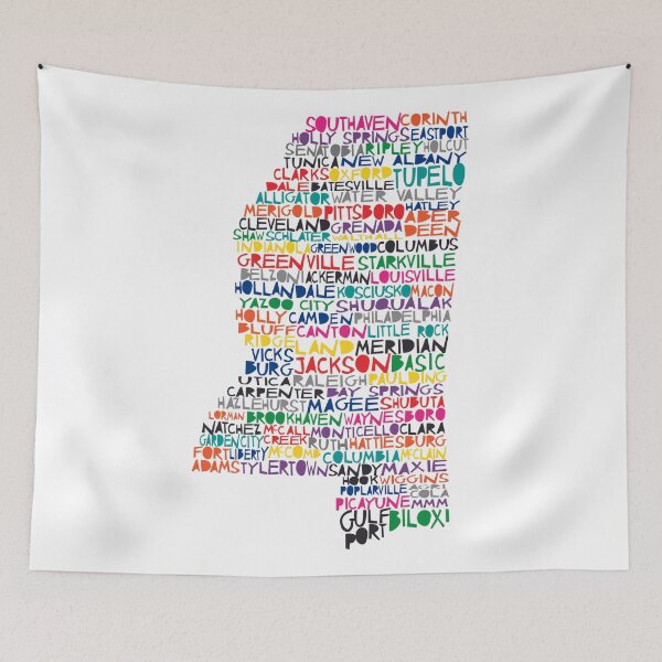Item preview, Mississippi colorful typography designed and sold by molly mattin.
