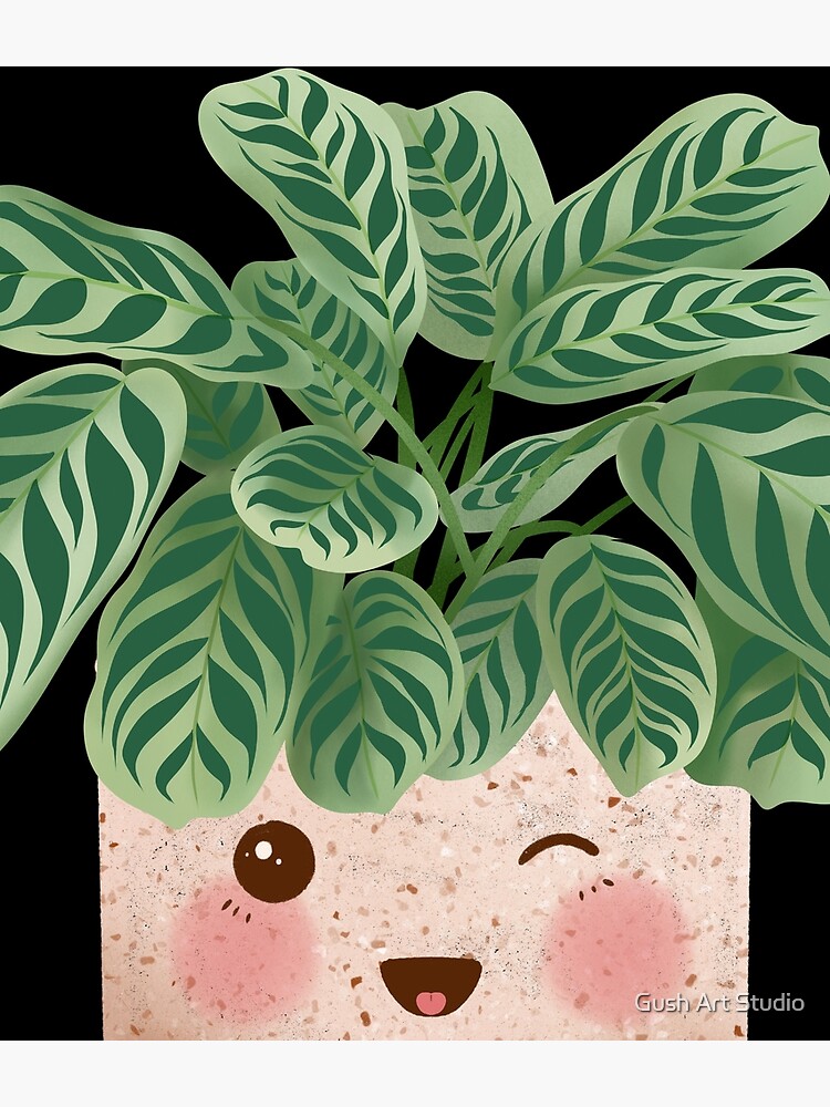 Cute Plant Illustration, Calathea BurleMarxii Amabilis Backpack