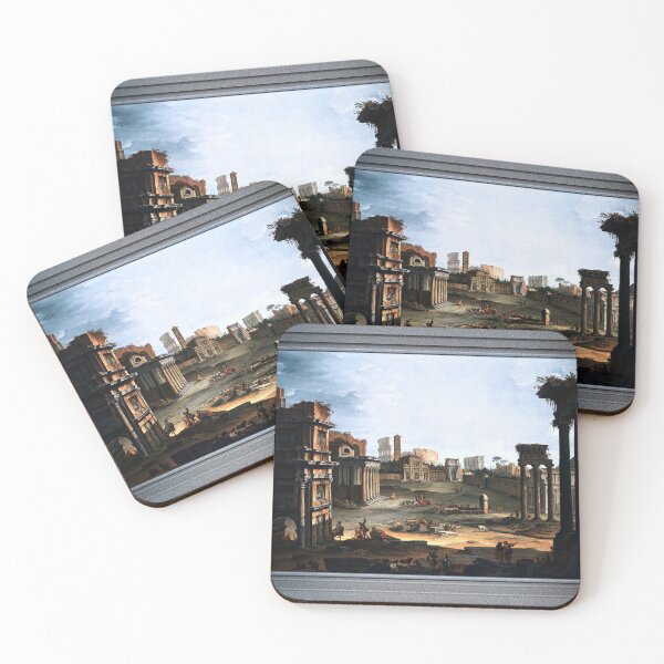 Item preview, A View of the Forum by Antonio Joli Remastered Xzendor7 Classical Art Old Masters Reproductions designed and sold by Xzendor7 Digital Art Creations.