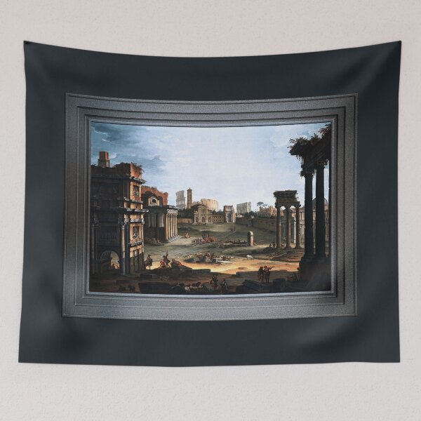 Item preview, A View of the Forum by Antonio Joli Remastered Xzendor7 Classical Art Old Masters Reproductions designed and sold by Xzendor7 Digital Art Creations.
