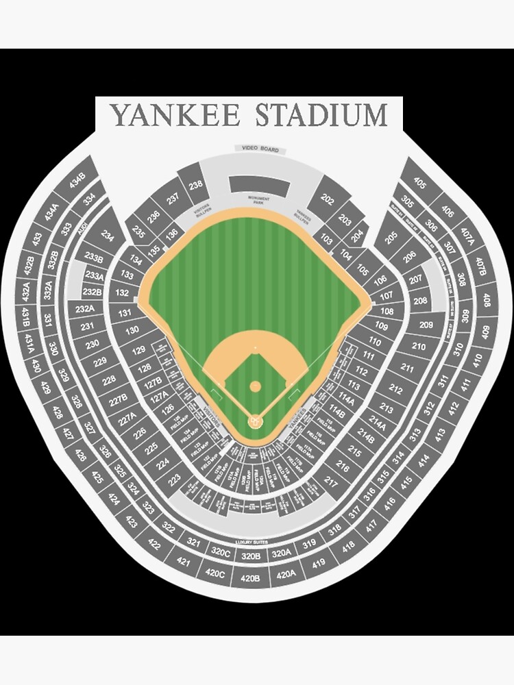 "Yankee Stadium Seating Chart Sticker" Poster for Sale by fishenaim5