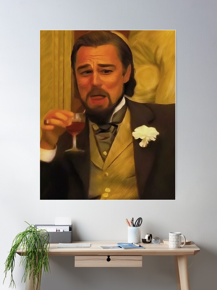 Laughing Leo Meme Poster Painting canvas online 12*18inch