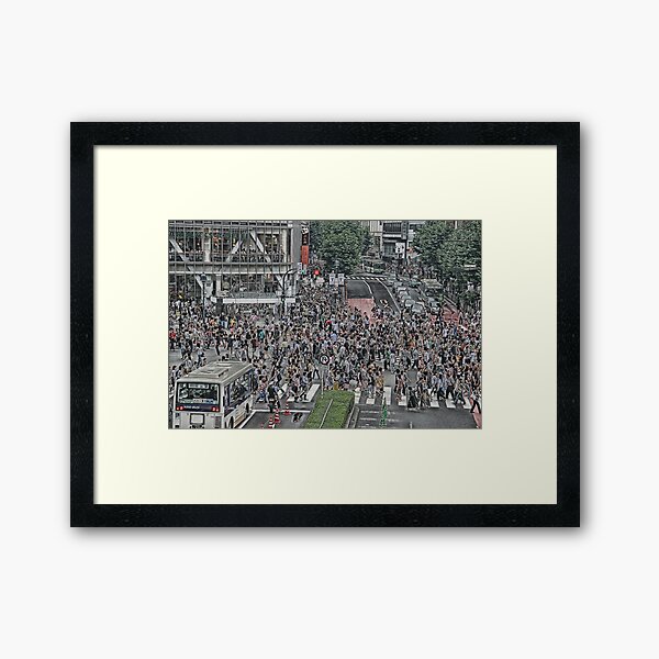 Shibuya Shuffle Framed Art Print