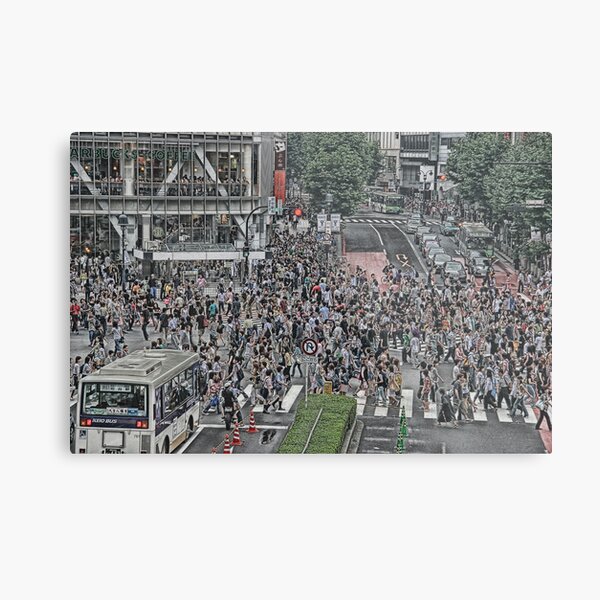 Shibuya Shuffle Metal Print