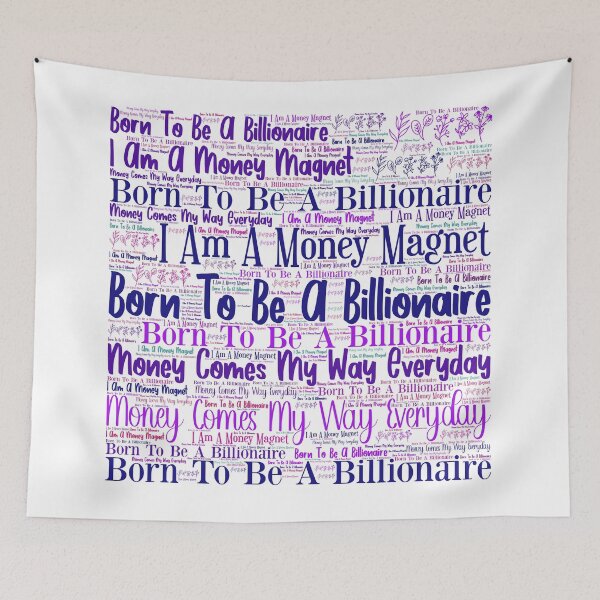 Item preview, Law of Attraction Vision Board Blue Billionaire Money Magnet  designed and sold by frankie5368.