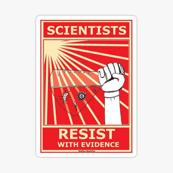 Scientists Resist Flask Sticker