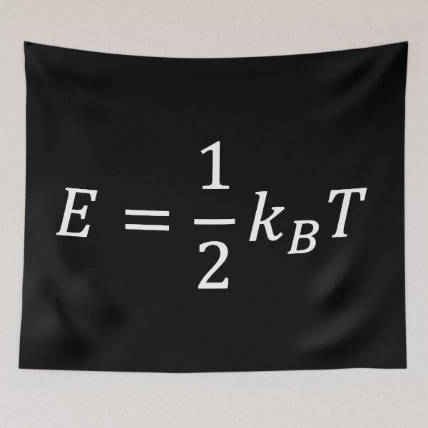 Item preview, equipartition theorem, energy of particles in statistical physics dark version designed and sold by NoetherSym.