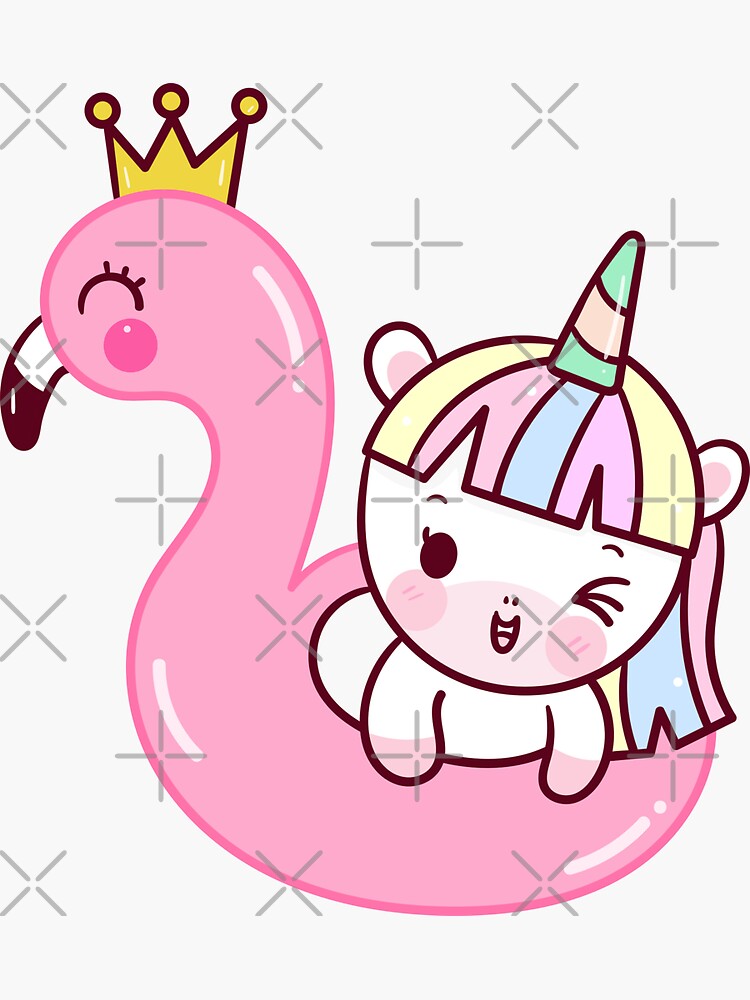 Pegatina for Sale con la obra «unicornio kawaii, Unicornio kawaii animado, Pegatinas kawaii, Fundas para móviles kawaii» de FurioInc