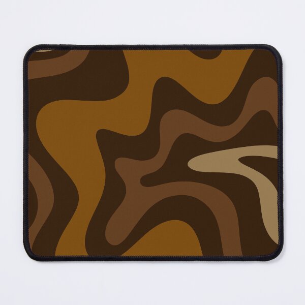 Item preview, Retro Liquid Swirl Abstract Pattern Square in Brown Tones designed and sold by kierkegaard.