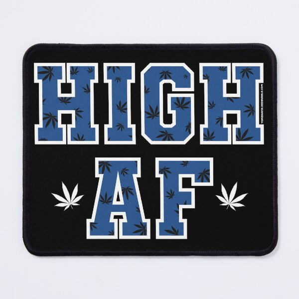 Item preview, High af pot leaf pattern dark blue designed and sold by YomeHayin.