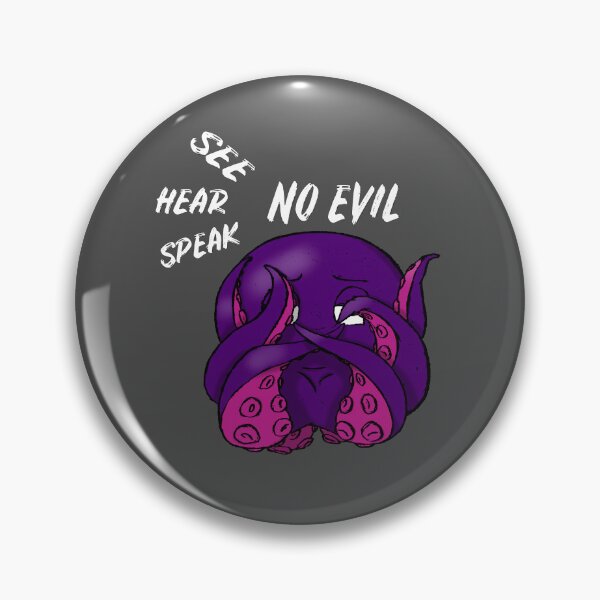 Item preview, three wise monkeys with kraken designed and sold by SprinT-Shirt.