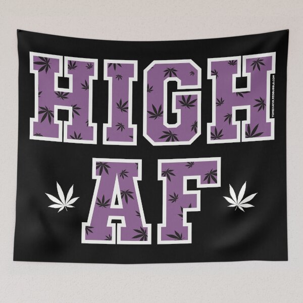 Item preview, High af pot leaf pattern purple  designed and sold by YomeHayin.