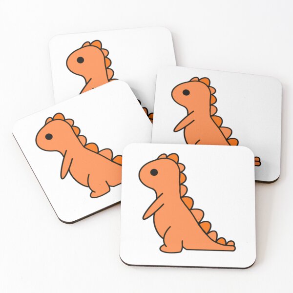 Item preview, Bright Orange Duo-tone Dino designed and sold by jessicaleah15.