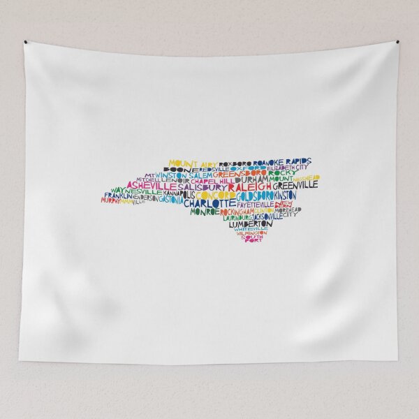 Item preview, North Carolina colorful typography designed and sold by molly mattin.